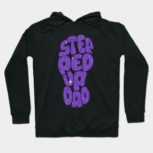 Step Dad Fathers Day Gifts - Purple Glitter Hoodie